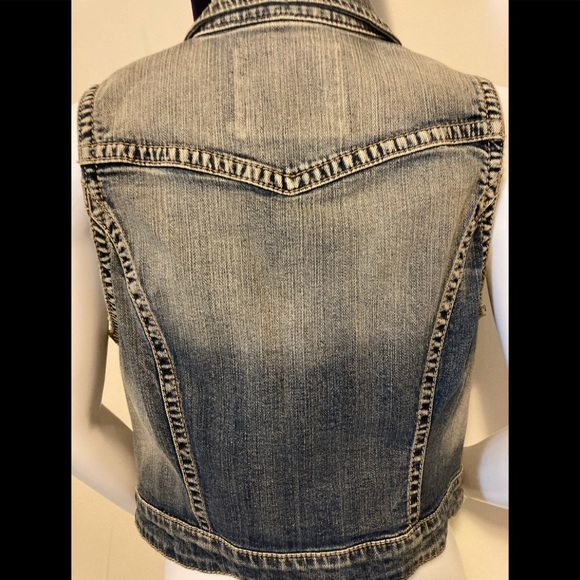 🆕👩🏽🦳SILVER CO DENIM VEST WITH STRETCH👩🏽🦳🆕 - Picture 8 of 12